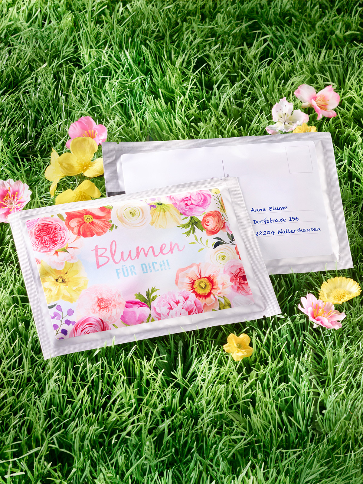 Saat-Postkarte „Blumen für dich“