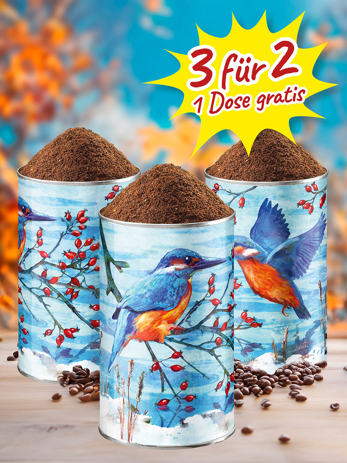 „3 für 2“ Festkaffee „Eisvogel“