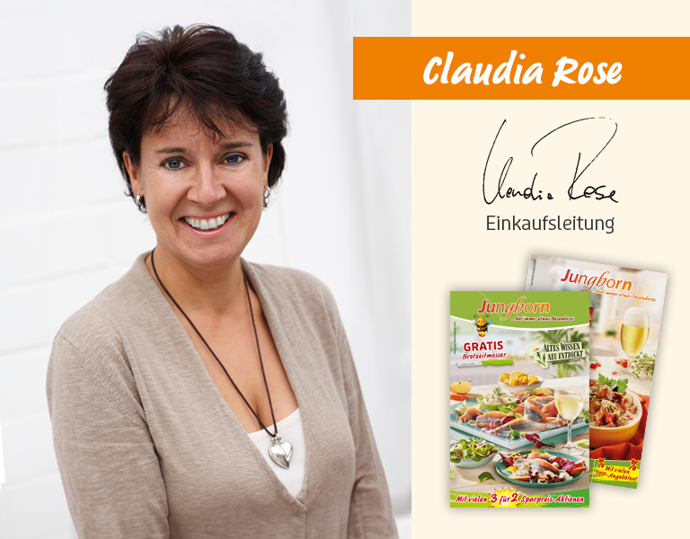 Claudia Rose – Einkaufsleitung für Food, lächelt in die Kamera